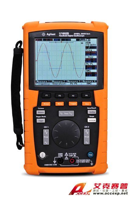 U1602B 手持式示波器圖片，20 MHz